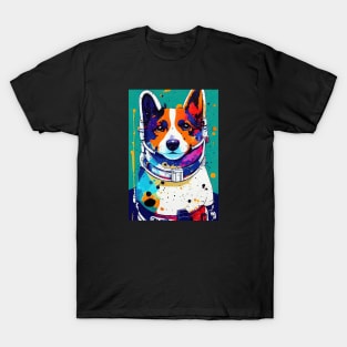 Astronaut corgi portrait T-Shirt